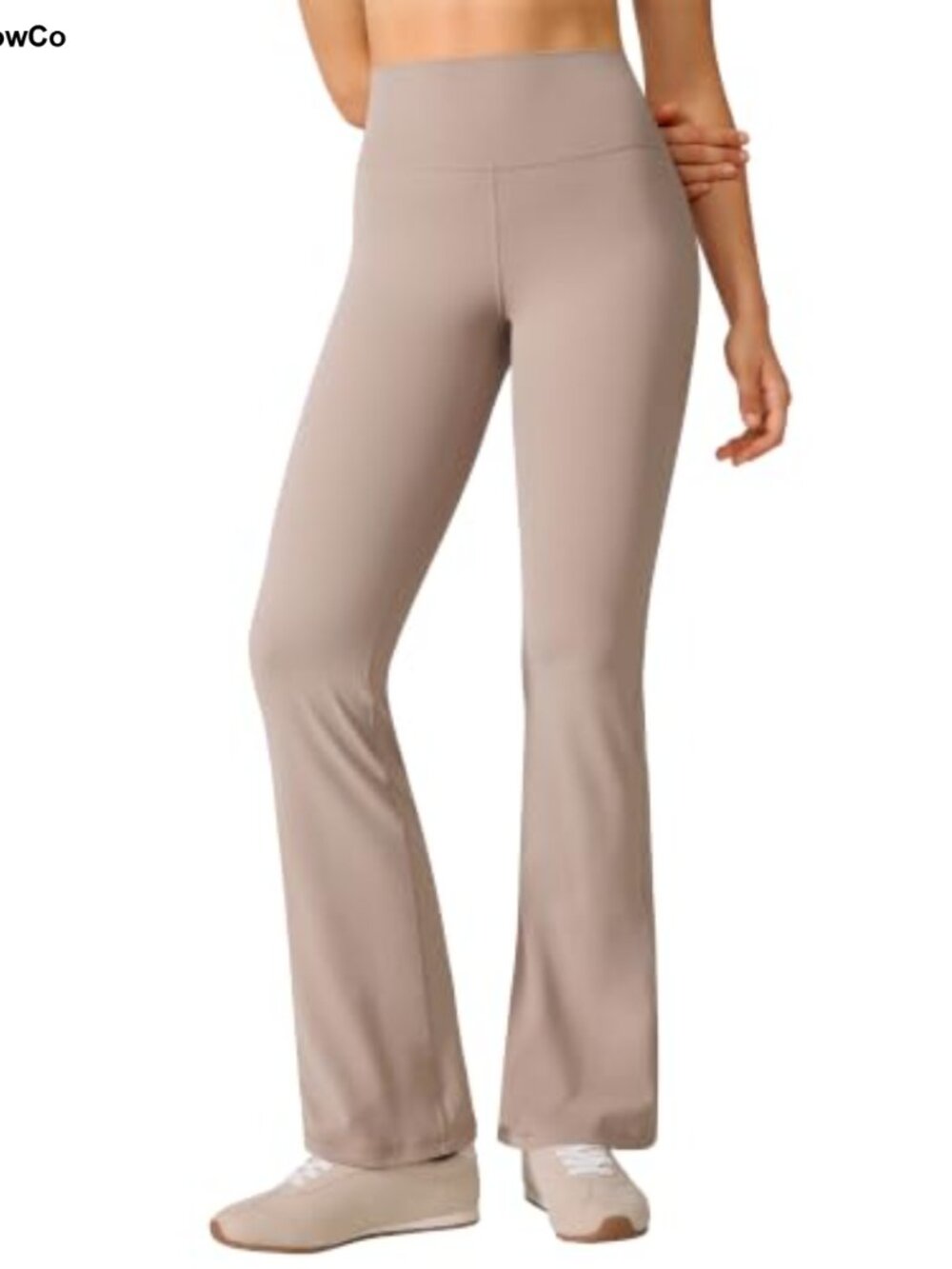 Flare Leggings High Rise Relaxed Fit Polyamide Lycra Yoga Casual Women's Pants
